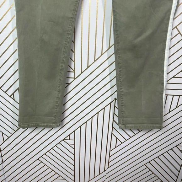 FRAME Le Beau Crop Chino Pants In Washed Od White Size US 28 - Picture 6 of 12